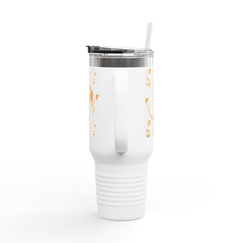 40oz Insulated Travel Mug — Coffee Stains 'Coffee Spirit' White Tumbler