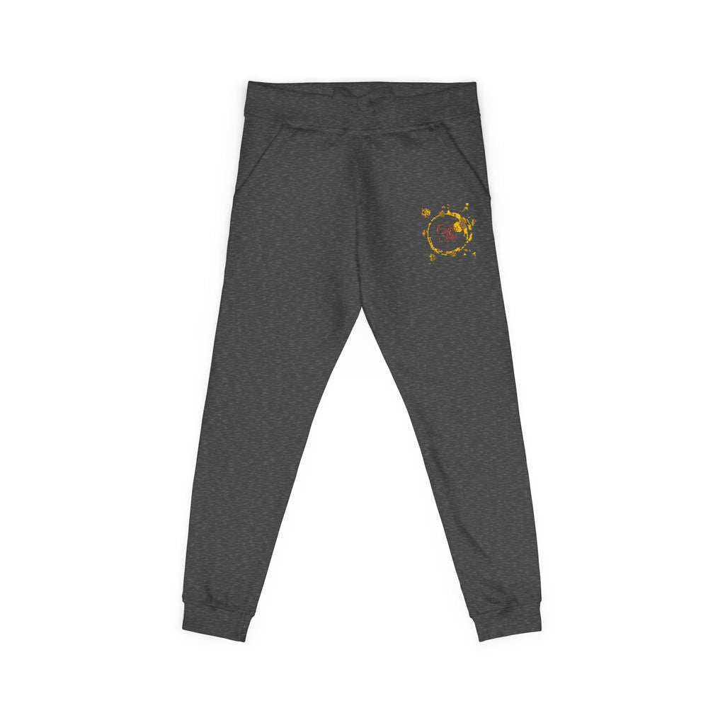 Embroidered Golden Sunflower Sweatpants — Cozy Floral Fleece Joggers