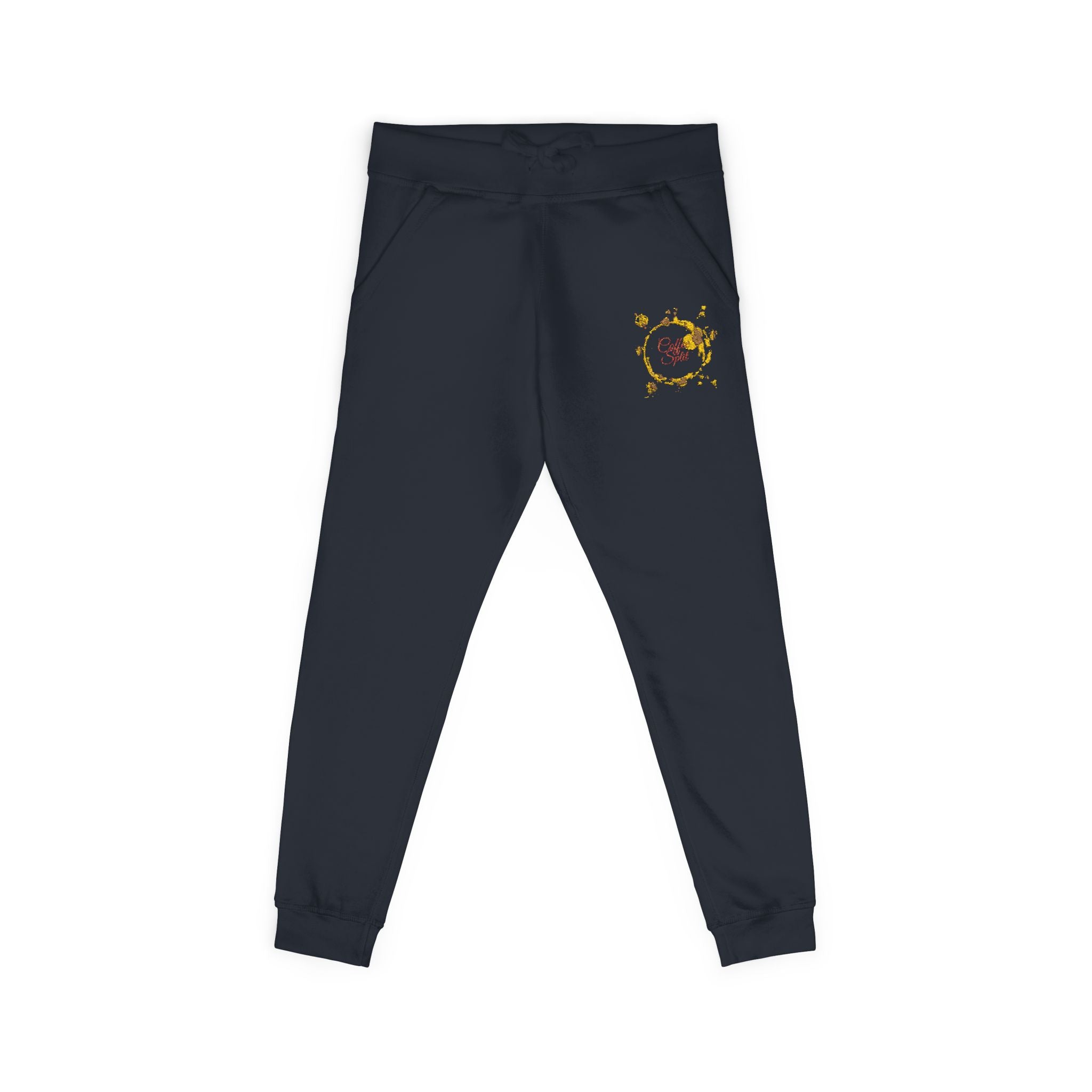 Embroidered Golden Sunflower Sweatpants — Cozy Floral Fleece Joggers