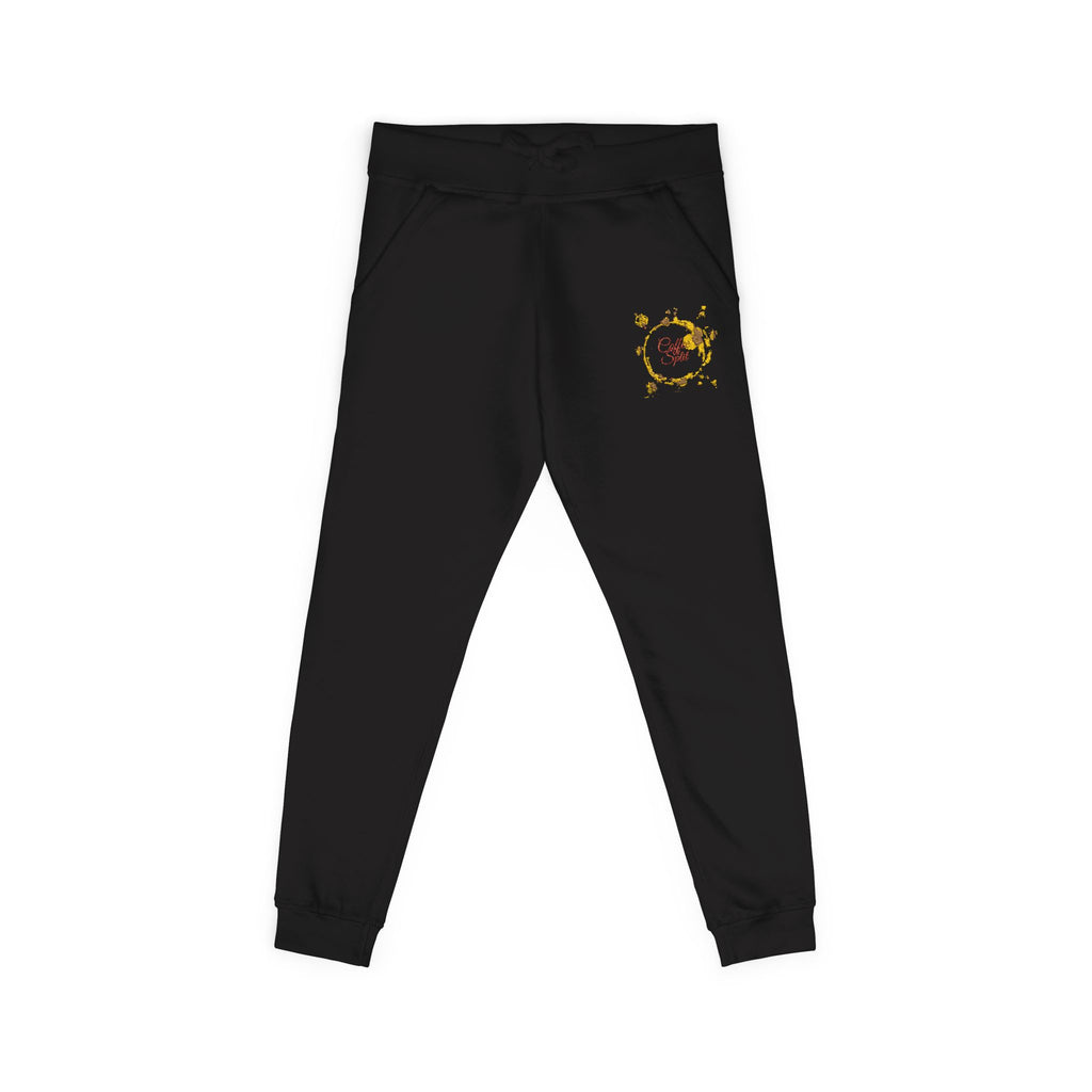 Embroidered Golden Sunflower Sweatpants — Cozy Floral Fleece Joggers