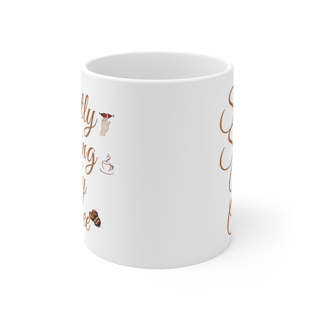 Silently Sipping My Coffee Mug - 11oz Ceramic Coffee Cup, Funny Morning Gift for Coffee Lovers