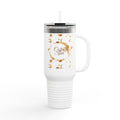 40oz Insulated Travel Mug — Coffee Stains 'Coffee Spirit' White Tumbler