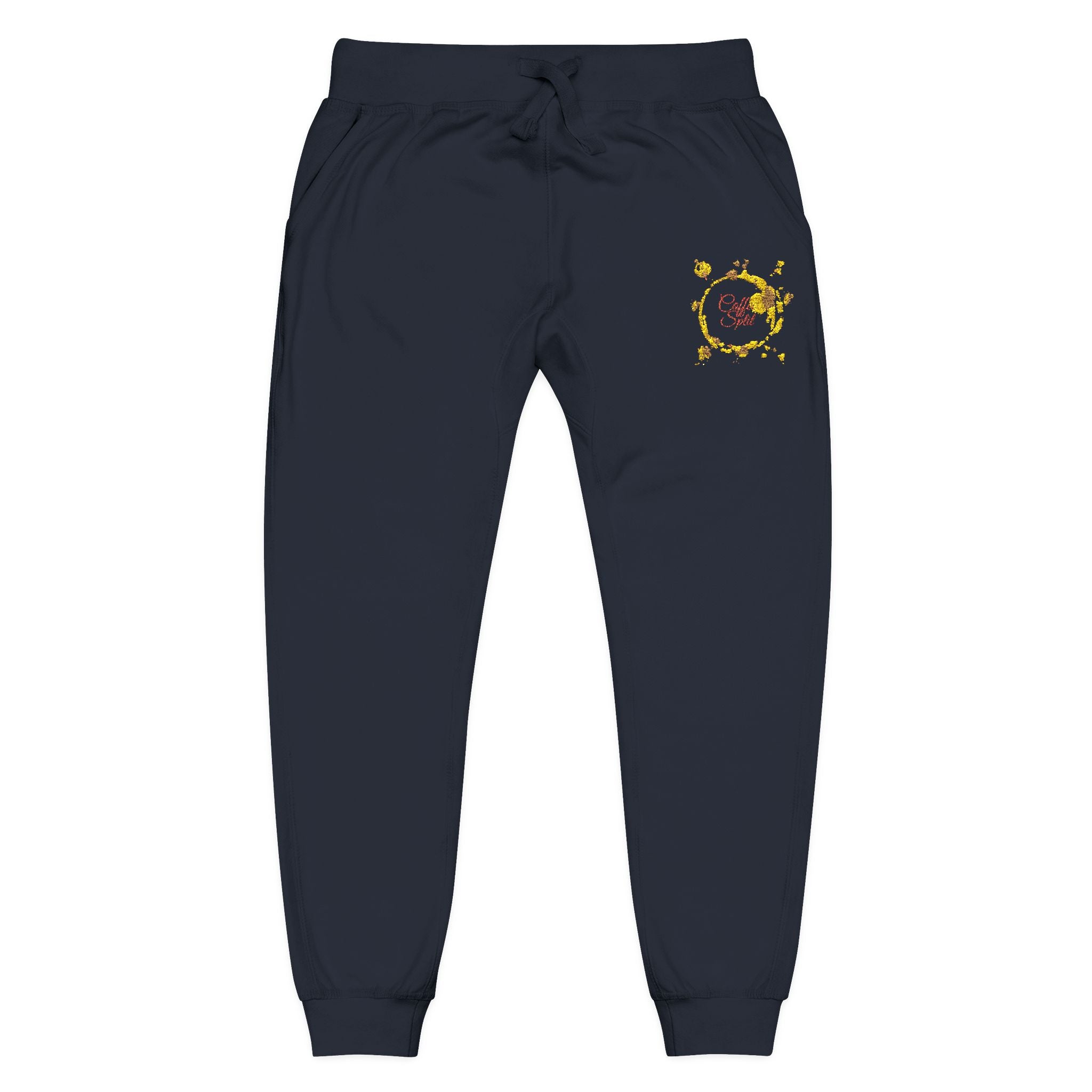 Embroidered Golden Sunflower Sweatpants — Cozy Floral Fleece Joggers