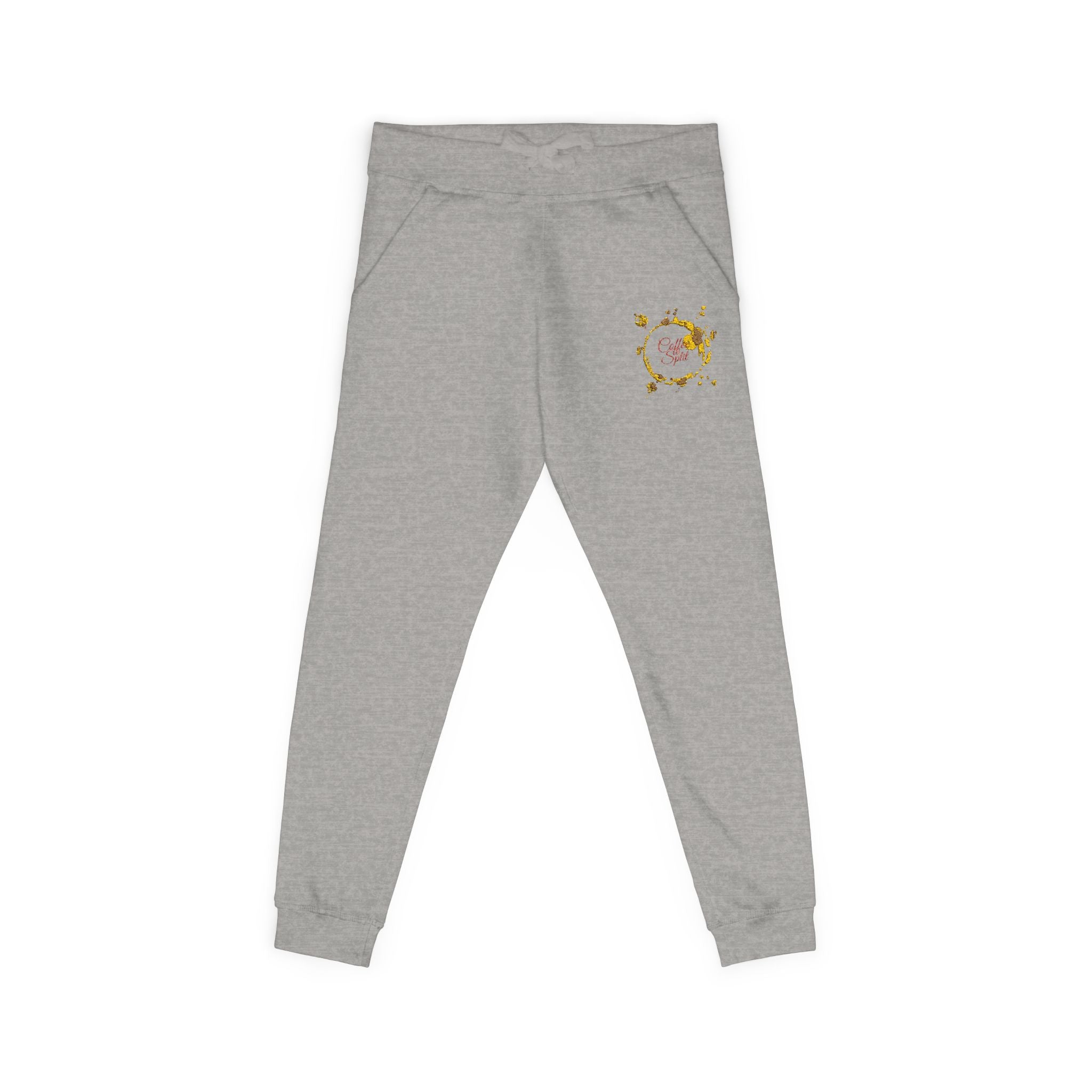 Embroidered Golden Sunflower Sweatpants — Cozy Floral Fleece Joggers