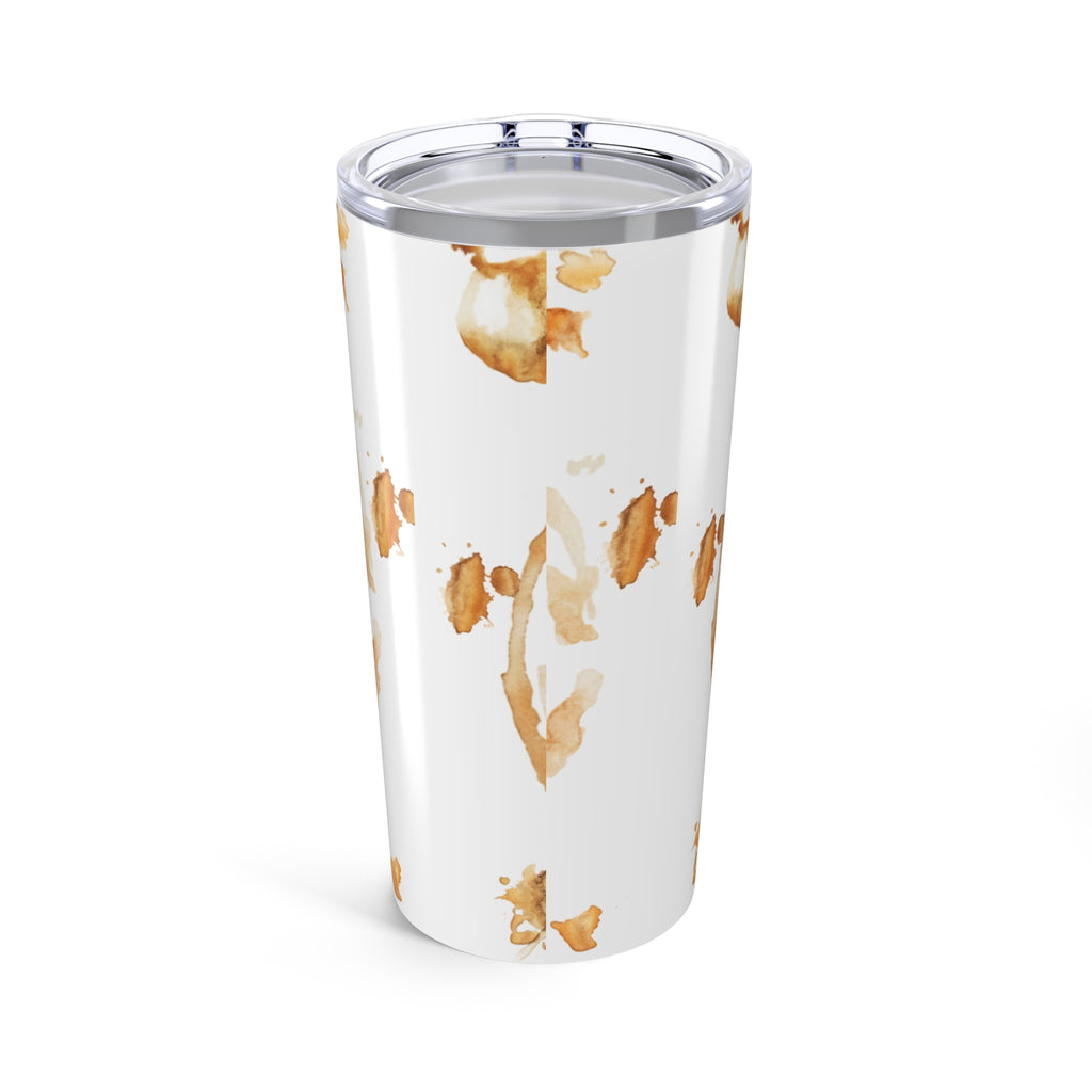 20oz Coffee Split Tumbler — Insulated Travel Cup with Coffee Stain Design