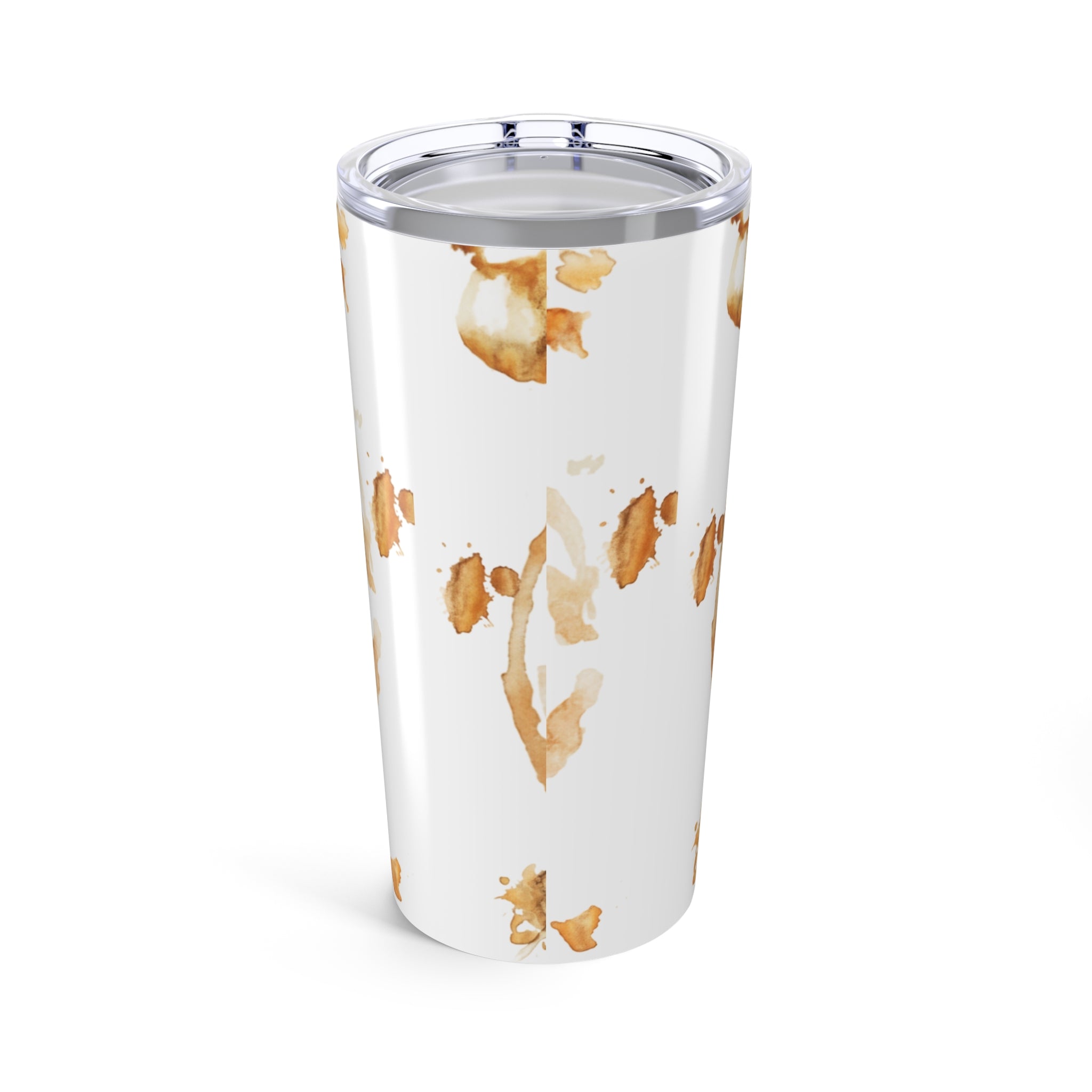 20oz Coffee Split Tumbler — Insulated Travel Cup with Coffee Stain Design