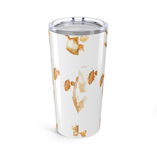 20oz Coffee Split Tumbler — Insulated Travel Cup with Coffee Stain Design