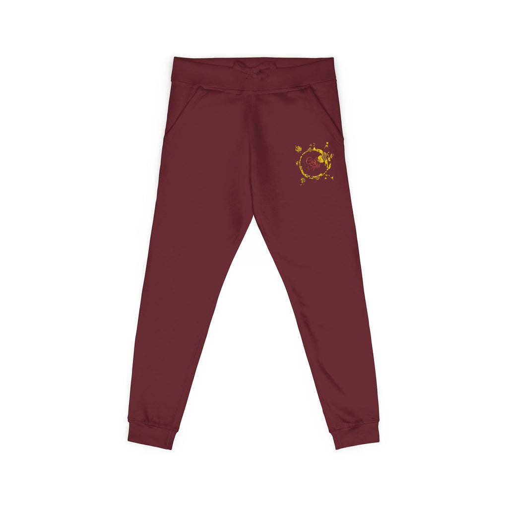 Embroidered Golden Sunflower Sweatpants — Cozy Floral Fleece Joggers